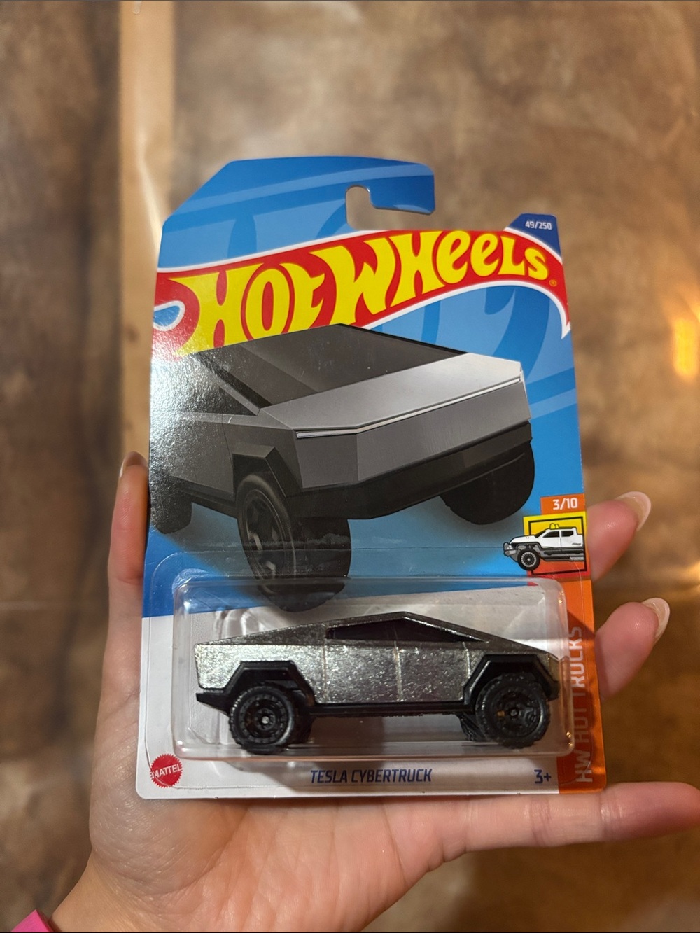 Hot Wheels Tesla Cybertruck Toy Car - Metallic Silver
